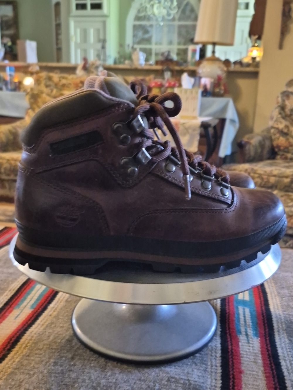 Timberland's Euro Hiker boots. Metal Hardware. Womens Sz.8M. brown Leather (#) - Picture 3 of 13